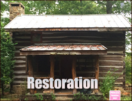 Historic Log Cabin Restoration  Henrietta, North Carolina