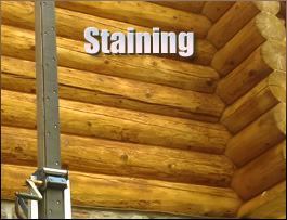  Henrietta, North Carolina Log Home Staining